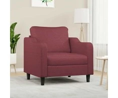 Sofa Krėslas, raudonojo vyno spalvos, 60cm, audinys