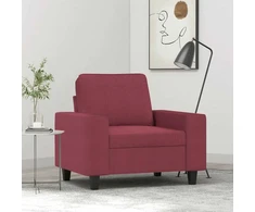 Sofa Krėslas, raudonojo vyno spalvos, 60cm, audinys