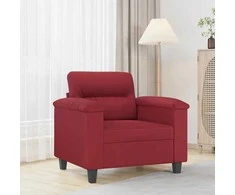 Fotelis Krėslas, raudonojo vyno spalvos, 60cm, dirbtinė oda