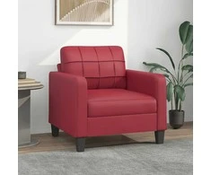 Sofa Krėslas, raudonojo vyno spalvos, 60cm, dirbtinė oda