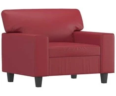 Sofa Krėslas, raudonojo vyno spalvos, 60cm, dirbtinė oda