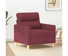 Sofa Krėslas, raudonojo vyno spalvos, 60cm, audinys
