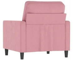 Sofa Krėslas, rožinės spalvos, 60cm, aksomas