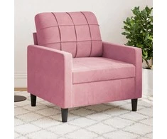 Sofa Krėslas, rožinės spalvos, 60cm, aksomas