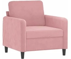 Sofa Krėslas, rožinės spalvos, 60cm, aksomas