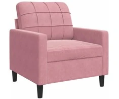 Sofa Krėslas, rožinės spalvos, 60cm, aksomas