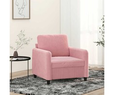 Sofa Krėslas, rožinės spalvos, 60cm, aksomas