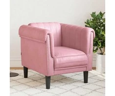 Sofa Krėslas, rožinės spalvos, aksomas