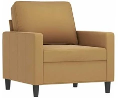 Sofa Krėslas, rudos spalvos, 60cm, aksomas