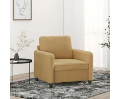 Sofa Krėslas, rudos spalvos, 60cm, aksomas