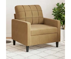 Sofa Krėslas, rudos spalvos, 60cm, aksomas