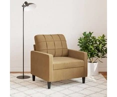 Sofa Krėslas, rudos spalvos, 60cm, aksomas