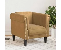 Sofa Krėslas, rudos spalvos, aksomas