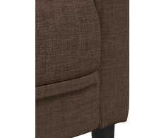 Sofa kėdė, rudos spalvos, dirbtinė versta oda