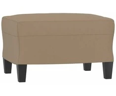 Sofa Krėslas su pakoja, kapučino spalvos, 60cm, dirbtinė oda