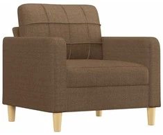 Sofa Krėslas su pakoja, rudos spalvos, 60cm, audinys