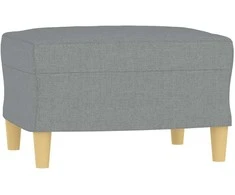 Sofa Krėslas su pakoja, šviesiai pilkos spalvos, 60cm, audinys