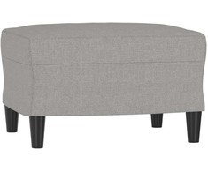 Sofa Krėslas su pakoja, šviesiai pilkos spalvos, 60cm, audinys