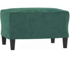 Sofa Krėslas su pakoja, tamsiai žalios spalvos, 60cm, aksomas