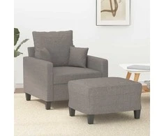 Sofa Krėslas su pakoja, taupe spalvos, 60cm, audinys