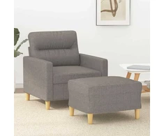 Sofa Krėslas su pakoja, taupe spalvos, 60cm, audinys