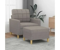 Sofa Krėslas su pakoja, taupe spalvos, 60cm, audinys