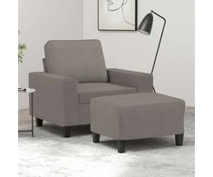 Fotelis Krėslas su pakoja, taupe spalvos, 60cm, audinys