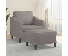 Sofa Krėslas su pakoja, taupe spalvos, 60cm, audinys
