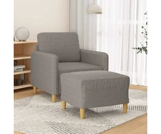 Fotelis Krėslas su pakoja, taupe spalvos, 60cm, audinys
