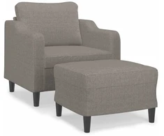 Sofa Krėslas su pakoja, taupe spalvos, 60cm, audinys