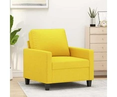 Sofa Krėslas, šviesiai geltonos spalvos, 60cm, audinys