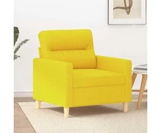 Sofa Krėslas, šviesiai geltonos spalvos, 60cm, audinys