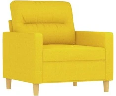 Sofa Krėslas, šviesiai geltonos spalvos, 60cm, audinys