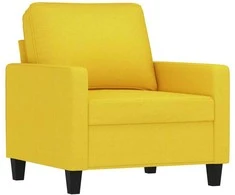Sofa Krėslas, šviesiai geltonos spalvos, 60cm, audinys
