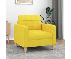 Sofa Krėslas, šviesiai geltonos spalvos, 60cm, audinys