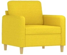 Sofa Krėslas, šviesiai geltonos spalvos, 60cm, audinys