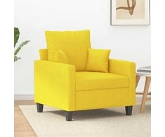Sofa Krėslas, šviesiai geltonos spalvos, 60cm, audinys