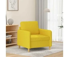 Sofa Krėslas, šviesiai geltonos spalvos, 60cm, audinys