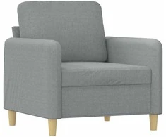 Sofa Krėslas, šviesiai pilkos spalvos, 60cm, audinys
