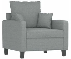 Sofa Krėslas, šviesiai pilkos spalvos, 60cm, audinys