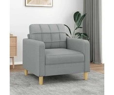 Sofa Krėslas, šviesiai pilkos spalvos, 60cm, audinys
