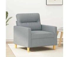 Sofa Krėslas, šviesiai pilkos spalvos, 60cm, audinys