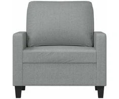 Sofa Krėslas, šviesiai pilkos spalvos, 60cm, audinys