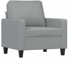 Sofa Krėslas, šviesiai pilkos spalvos, 60cm, audinys