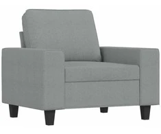 Sofa Krėslas, šviesiai pilkos spalvos, 60cm, audinys