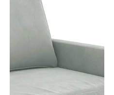 Sofa Krėslas, šviesiai pilkos spalvos, 60cm, aksomas