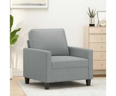 Sofa Krėslas, šviesiai pilkos spalvos, 60cm, audinys