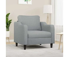 Sofa Krėslas, šviesiai pilkos spalvos, 60cm, audinys