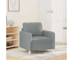 Sofa Krėslas, šviesiai pilkos spalvos, 60cm, audinys