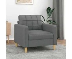 Sofa Krėslas, tamsiai pilkos spalvos, 60cm, audinys